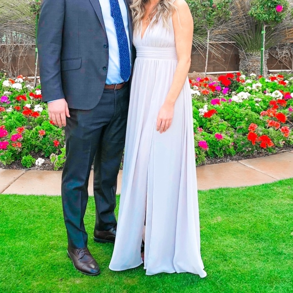 Lulus gray bridesmaids dress